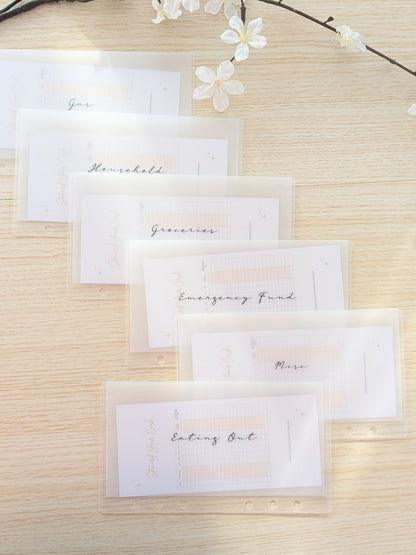 Set of 6 Cash Envelope + 6 Cash Trackers