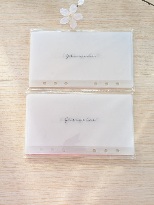 Set of 6 Cash Envelope + 6 Cash Trackers